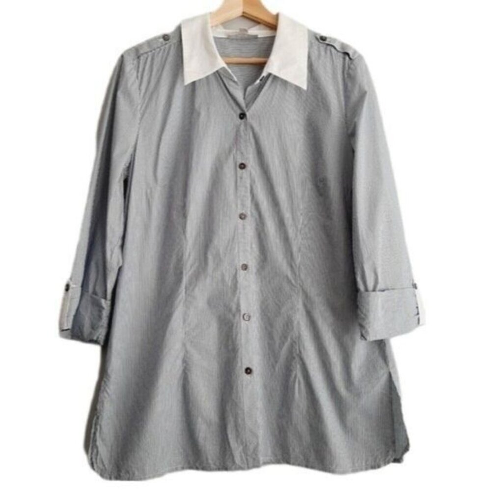 NORDSTROM Collection Pin Stripe Button Down Shirt Sz L